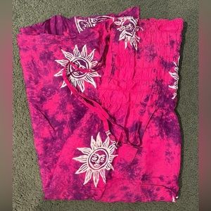 Pink beach cover up/ dress